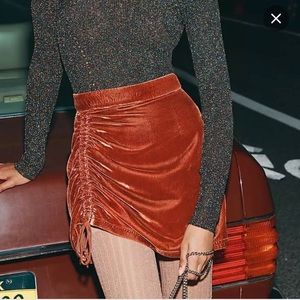 Free People Velvet Skirt